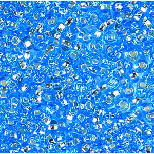 Preciosa Czech Seed Beads Silverlined 10/0 - Aqua Blue (25g Bag)