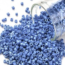 Glass Cylinder Seed Beads - 11/0 Opaque Lustre Cornflower Blue - 10g bag