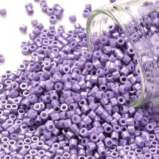 Glass Cylinder Seed Beads - 11/0 Opaque Lavender - 10g bag
