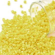 Glass Cylinder Seed Beads - 11/0 Opaque Yellow Gold - 10g bag