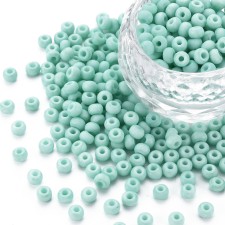 6/0 Glass Seed Beads - Macaron Color, Pastel Sea Green (20g Bag)