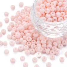 6/0 Glass Seed Beads - Macaron Color, Pastel Pink (20g Bag)