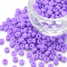 6/0 Glass Seed Beads - Macaron Color, Orchid Purple (20g Bag)