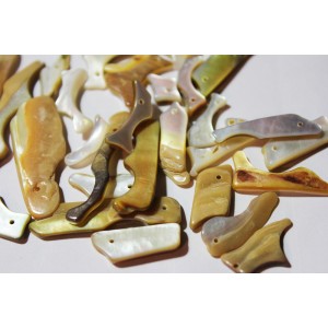 Mother of Pearl Beads - Natural Golden Assorted Shapes  4mm-50mm