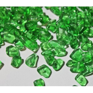 Glass Chip Beads - Green (8gram Vial)