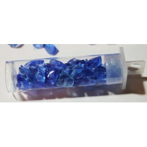 Glass Chip Beads - Blue (8gram Vial)