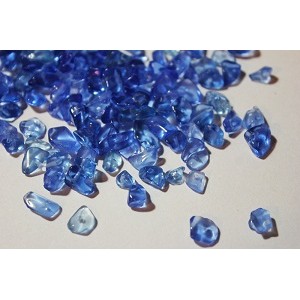 Glass Chip Beads - Blue (8gram Vial)