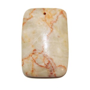 Red Line Marble Puffed Rectangle 46x30mm (Each)