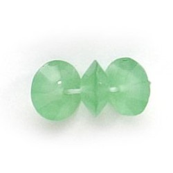 4x8mm Glass Disc Beads - Opal Green