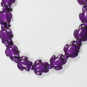 Howlite Turtle Beads by the Strand - Purple
