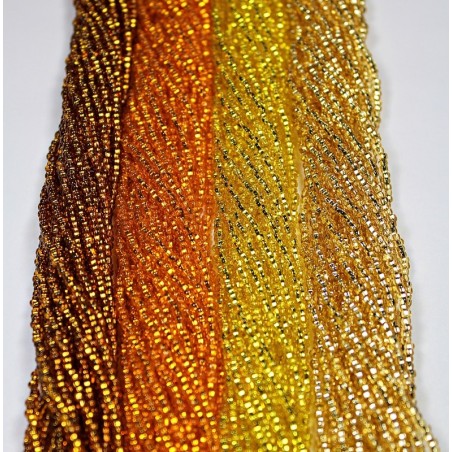 Preciosa Czech - Silverlined 11/0 Seed Bead Set 4 Hanks Golds