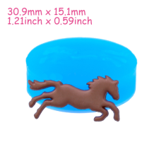 Horse Shaped Silicone Flexible Push Mold for Resin Polymer Clay wax