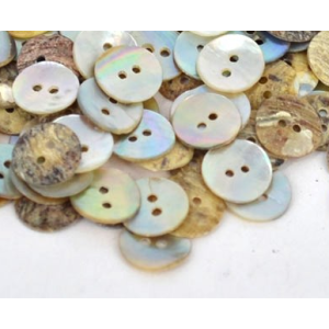 20pc 12mm Natural Mother of Pearl Round Shell Sewing Buttons