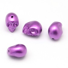 25g Acrylic Shinny Skull Beads 13x10mm Hole 2mm Assorted