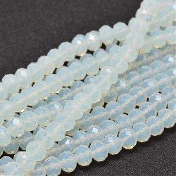 15.5" Strand 70pc Aprox - 8x6 mm Crystal Faceted Rondelle Beads - Clear
