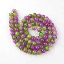 10mm Round Glass - Violet - 31 Inch Strand about 80pc