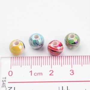 20g AB MixedColor Acrylic Beads, 8mm, Hole: 2mm