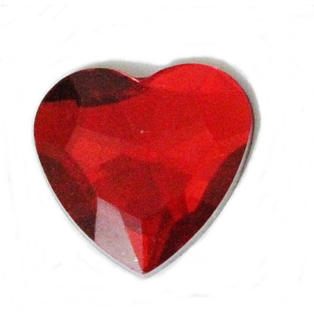 Glue On Hearts 20mm - Red - Pack of 10