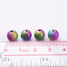 50pc Spray Painted Acrylic Beads, 8mm, Hole: 1.9mm