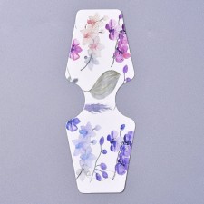 25pc Floral Print Cardboard Fold Over Paper Display Hanging Cards, Used For Necklace, Earrings and Pendants Accessory