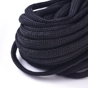 10 Meter 7 Strand Core Parachute Cords, Polyester Cords, Black