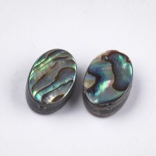 10pcs Natural Abalone Shell Oval Beads 12mm x 8mm