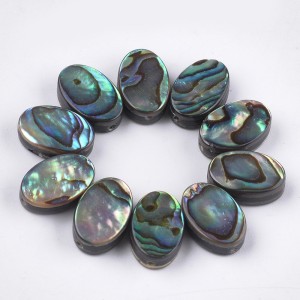 10pcs Natural Abalone Shell Oval Beads 12mm x 8mm