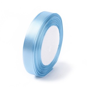 Light Blue - 1 Roll Single Face Satin Ribbon 5/8"(16mm) wide, 25yards/roll
