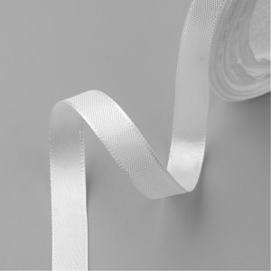 White - 1 Roll Single Face Satin Ribbon 5/8"(16mm) wide, 25yards/roll