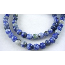 4mm Naturals Blue Spot Jasper Gemstone Beads 15" Strand