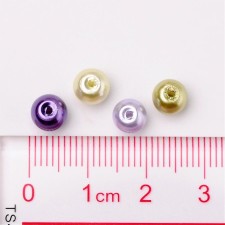 6mm Pearlized Glass Pearl Mix 200pc Bag - Royal Gold