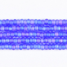 Preciosa Czech Seed Beads MATTE 11/0 - TRANSPARENT AB Sapphire (Full Hank)