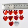 Glue On Hearts 20mm - Red - Pack of 10