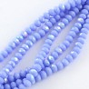 Faceted Rondelle Electroplated Glass Beads 4x3mm 19 in Strand Plated AB Lavender