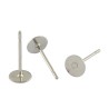 Earring Flat Studs - Silver Plated Lead Free - 10mm (Pack of 20)