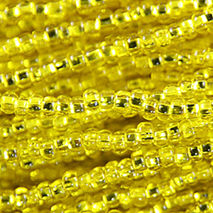 Preciosa Czech Seed Beads Silverlined hank 11/0 - Light Yellow