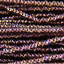 Preciosa Czech Seed Beads SILVERLINED 11/0 - AB Rainbow Amethyst (Full Hank)